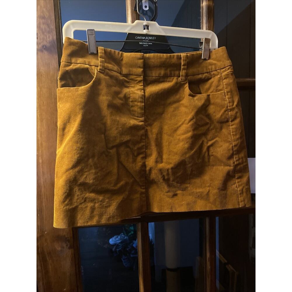 J.Crew Skirt Size 4 Short Brown Corduroy A-Line Pockets Lined